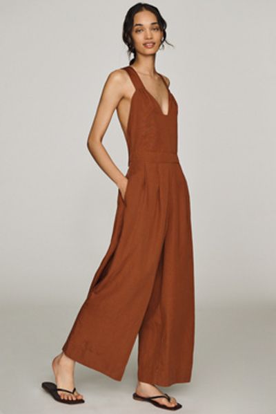 By Anthropologie Cutout Apron Jumpsuit