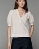 By Anthropologie Darcey Popover Swing Top: Linen Cotton Edition - 1