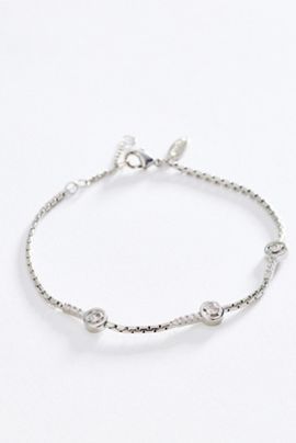 By Anthropologie Delicate Crystal Cluster Bracelet