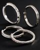 By Anthropologie Demi-Fine Crystal Tennis Hoop Earrings - 1