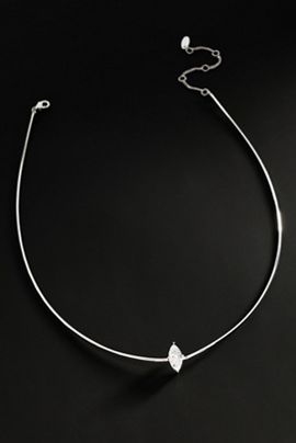 By Anthropologie Demi-Fine Delicate Marquise Pendant Necklace
