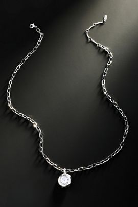By Anthropologie Demi-Fine Linked Chain Pendant Necklace