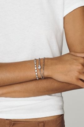 By Anthropologie Demi-Fine Pear Crystal Bracelet