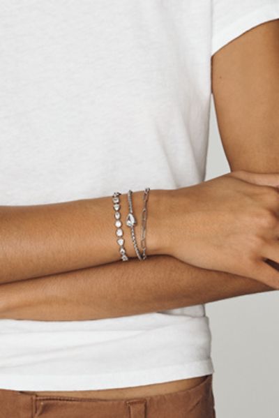 By Anthropologie Demi-Fine Pear Crystal Bracelet