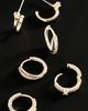 By Anthropologie Demi-Fine Tennis Hoop Earrings, Set of 3 - 1