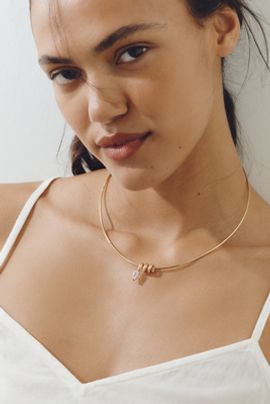 By Anthropologie Demi-Fine Twisted Crystal Necklace