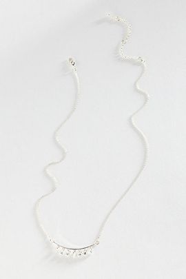 By Anthropologie Demi Fine Curved Bar Crystal Necklace