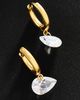 By Anthropologie Demi Fine Pear Crystal Drop Hoop Earrings - 1