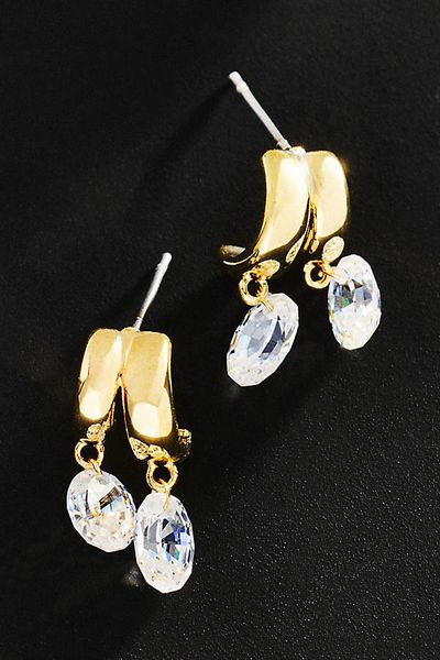 By Anthropologie Demi Fine Split Huggie Hoop Earrings