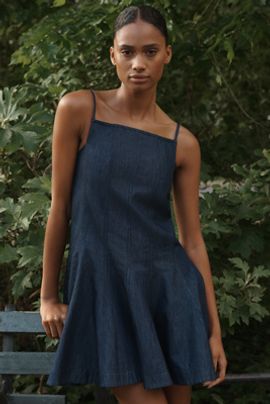 By Anthropologie Denim A-Line Mini Dress