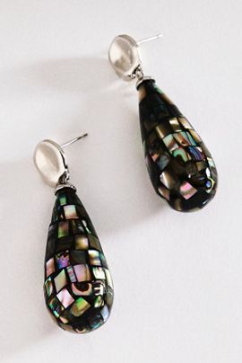 By Anthropologie Disco Shell Teardrop Earrings