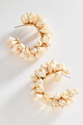 By Anthropologie Drippy Pearl Hoop Earrings