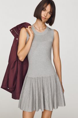 By Anthropologie Drop-Waist Mini Sweater Dress