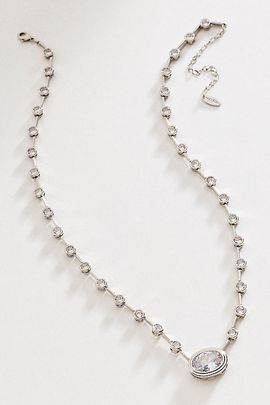 By Anthropologie East West Oval Crystal Necklace
