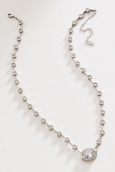 By Anthropologie East West Oval Crystal Necklace