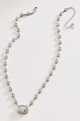By Anthropologie East West Rectangle Crystal Necklace