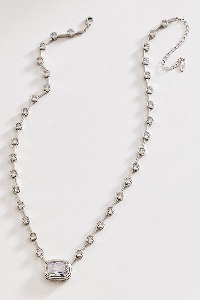 By Anthropologie East West Rectangle Crystal Necklace