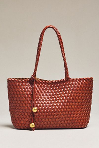 By Anthropologie Eloisa Slouchy Mini Woven Tote Bag