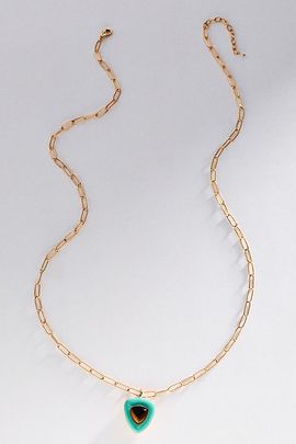 By Anthropologie Enamel Pendant Necklace