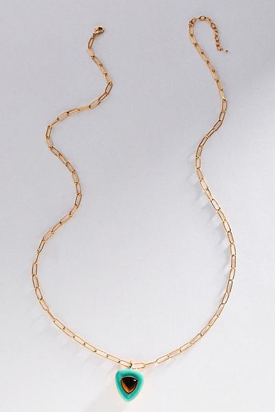 By Anthropologie Enamel Pendant Necklace