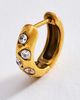 By Anthropologie Encrusted Huggie Hoop Earrings - 2