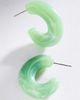 By Anthropologie Encrusted Resin Hoop Earrings - 1