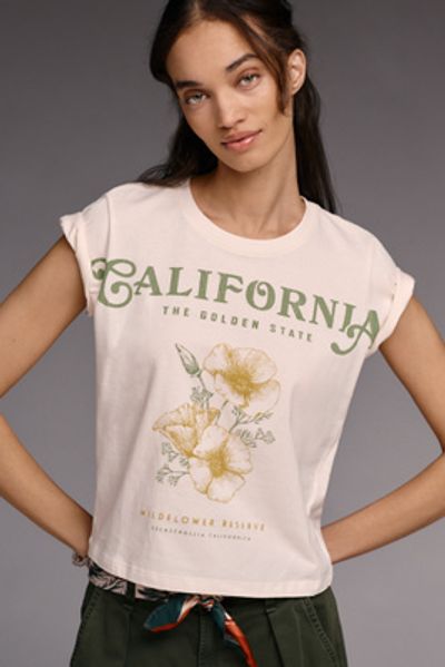 By Anthropologie Evelyn California Cap-Sleeve Tee