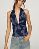 By Anthropologie Faux-Leather-Trim Halter Top - 1