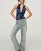 By Anthropologie Faux-Leather-Trim Halter Top - 4
