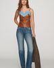 By Anthropologie Faux-Leather Lace-Trim Camisole Top - 3