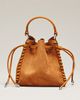 By Anthropologie Faux-Suede Whipstitch Satchel - 1