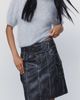 By Anthropologie Faux Leather Belted Skirt - 3