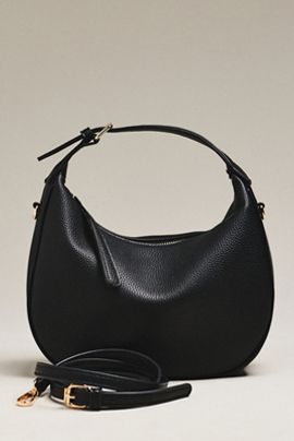 By Anthropologie Faux Leather Buckle Shoulder Bag