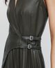 By Anthropologie Faux Leather Wrap Romper - 2