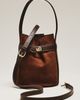 By Anthropologie Faux Suede Buckle Bucket Bag - 1