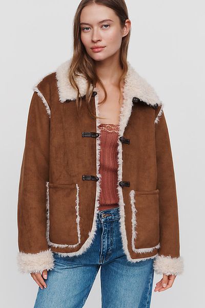 By Anthropologie Faux Suede Jacket