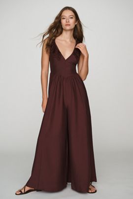 By Anthropologie Femme Boho Wide-Leg Jumpsuit