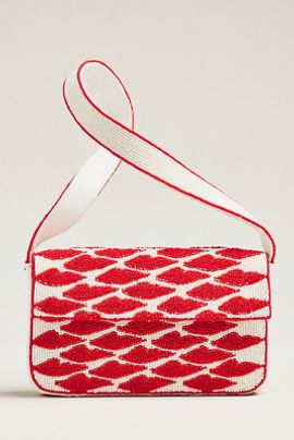 By Anthropologie Fiona Beaded Shoulder Bag