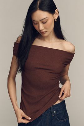 By Anthropologie Fitted Off-Shoulder Top