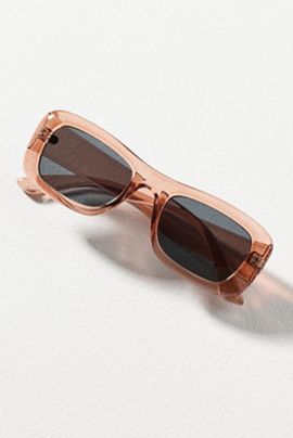By Anthropologie Flat-Top Curved Rectangle Sunglasses