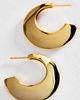 By Anthropologie Flat Crescent Hoop Earrings - 1