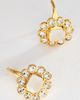 By Anthropologie Floral Stone Huggie Earrings - 1