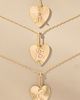 By Anthropologie Fluted Heart Pendant Monogram Necklace - 3