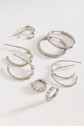 By Anthropologie Foundation Hoops, Set of 5