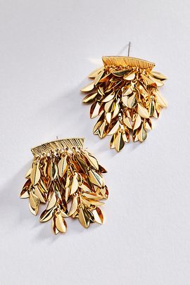 By Anthropologie Fringed Drop Earrings