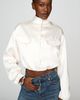 By Anthropologie Funnel-Neck Satin Jacket - 1