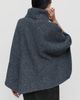 By Anthropologie Funnel Neck Ribbed Poncho - 2