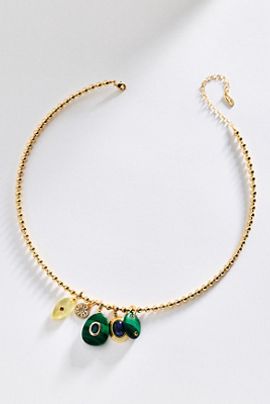 By Anthropologie Gemstone Cluster Charm Necklace