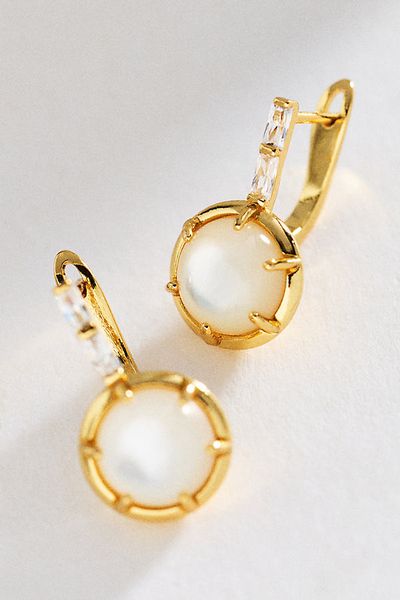 By Anthropologie Gemstone Drop Earrings