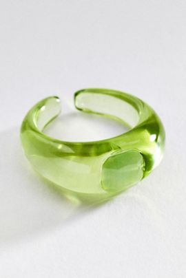 By Anthropologie Gemstone Resin Cocktail Ring